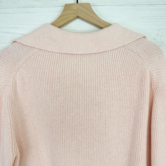 Hatch Hannah Maternity Sweater Size 3 Large Pale Pink Cotton Cashmere Blend Knit - Picture 8 of 16